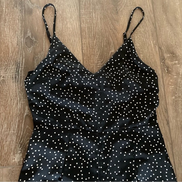 LF SEEK the LABEL Black and White Polka Dot Cropped Jumpsuit Size Small - Picture 8 of 10